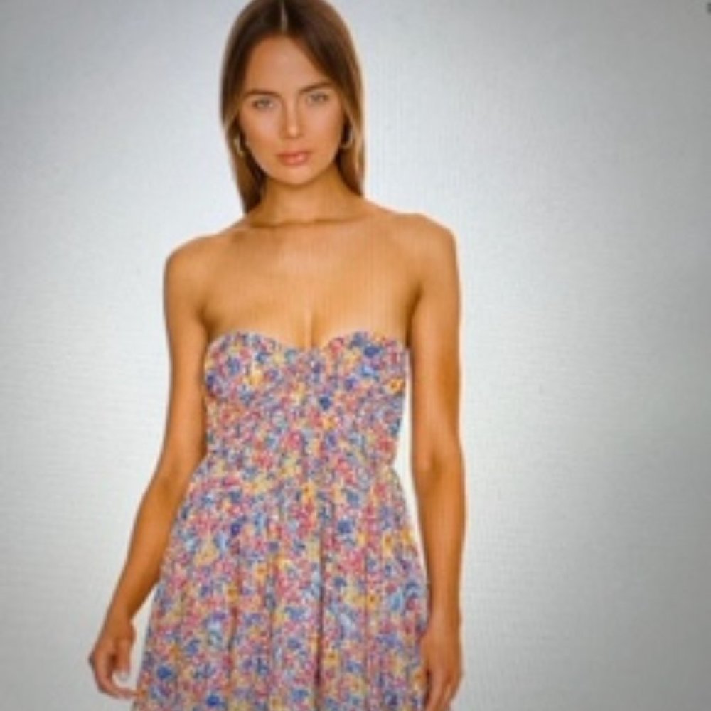 For Love and Lemons Sasha Strapless Mini Dress, Size Medium